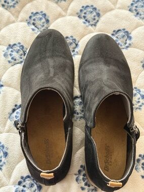 Dr. Scholl's Black Slip-On Clog with Side Zip Detail